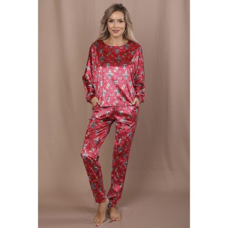 Female trousers, size 46, red color-2