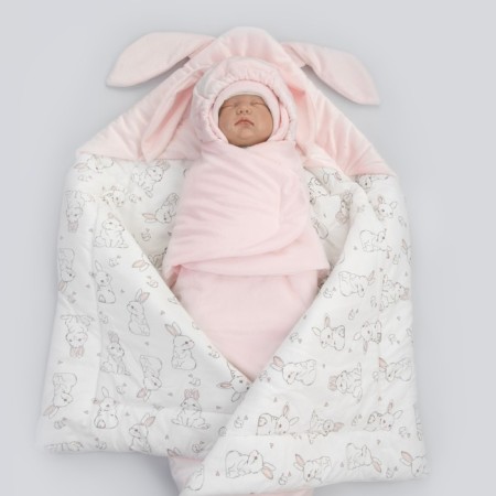 Set for discharge Winter Kinderlitto "Rabbit", 6 items, height 56-62 cm, pink color-2