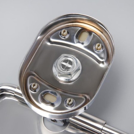 Holder for toilet paper with a lid, accoona a11205, color chrome-4