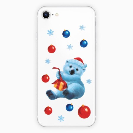 Stickers on the phone "Bear", 8 x 14 cm, New Year-2