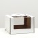 Box for cake 2 windows, with handles, white, 21 x 21 x14 cm