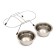 A set of 2 bowls on a stand, 2 x 225 ml