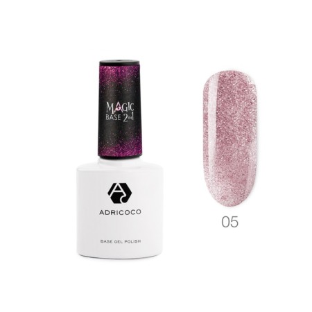The ADricoco Magic Base 2 in 1 reflective base, No. 05 magic pink, 8 ml