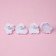 A set of plunger of confectionery shares "Beast", for dough, 4 pcs, plastic, white