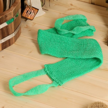Bath knitted washcloth "Superdlin", 70x11cm, Mix color