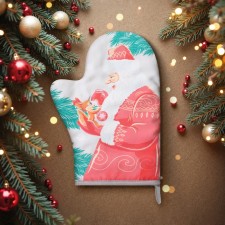 Варежка-прихватка Доляна "С новым годом" 20х28 см, 35% хл, 65% пэ, ватин 250 г/м2