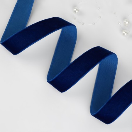 Velvet tape, 20 mm, 18 ± 1 m, blue color No. 47-1