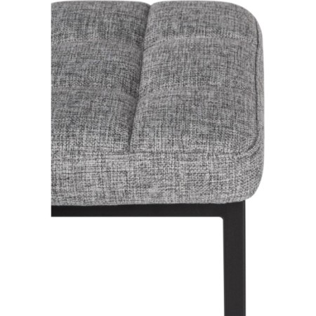 Baya Metal/fabric, black/gray stool 35x35x45 cm-2
