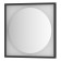 Mirror in a baguette frame with LED backing 12 W, 60x60 cm, without a switch, warm white light, black