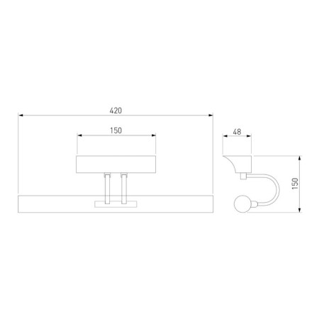 Elektrostandard, FLINT LED 7 W, 150x420x120 mm, IP20 color, chromium color-3