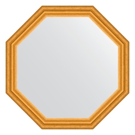 Mirror in the baguette frame, aged gold 67 mm, 72.6x72.6 cm