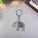 Keychain metal "Indian elephant" carved 3.8x5 cm