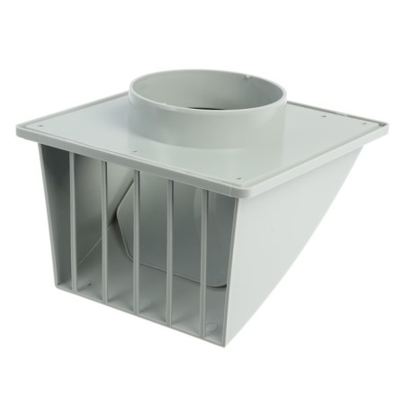 The output of the wall zein, 170 x 170 mm, d = 100 mm, with a check valve, gray-2