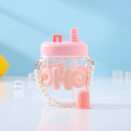 Water bottle "Beauty", 400 ml, 8 × 14.5 cm, pink color-3