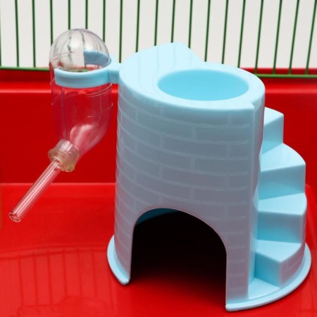 3-in-1 rodent complex with a drinker of 60 ml, a feeder and a house, a mix of flowers-5