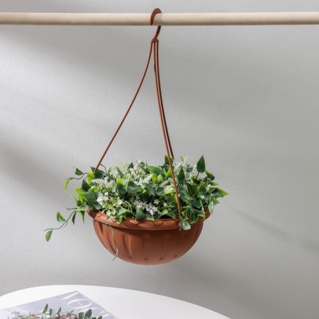 Street Kashpo for flowers suspended "Julia", 3.5 l, brown color