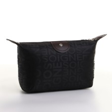 Cosmetic bag with lightning, black color