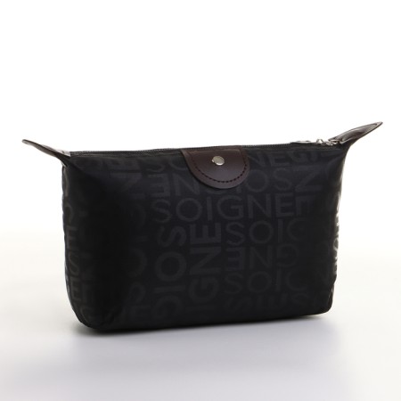 Cosmetic bag with lightning, black color
