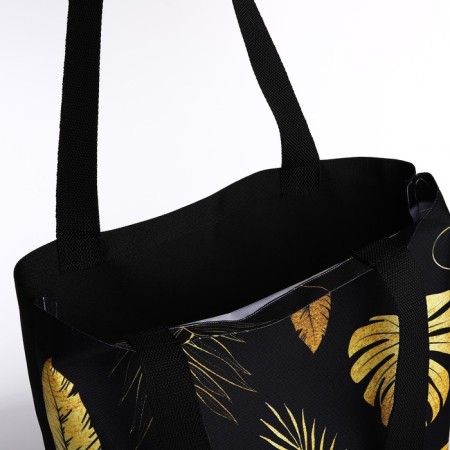 Bag Schoper "Leaves", 40x12x38 cm, black color-6