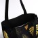 Bag Schoper "Leaves", 40x12x38 cm, black color