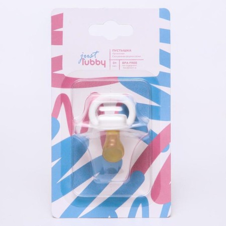 Just Lubby, orthodontic nipple, latex from 0 months.-3