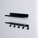 Set of shelves with hooks loft, 2 shelves: 350 × 100 × 35 mm, 350 × 100 × 80 mm, color black