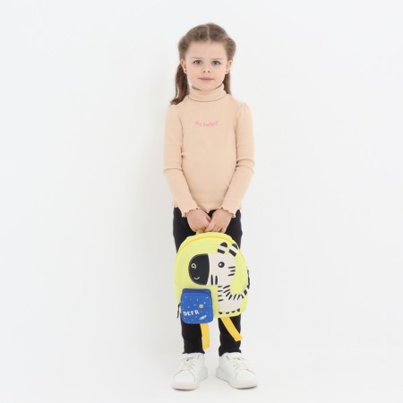 Children's backpack on lightning, 1 outer pocket, yellow color-6