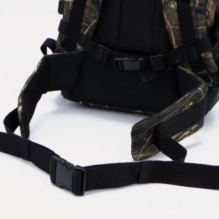 Tourist backpack, 40 l, department on screed with a lace, 3 outer pockets, with extension, Huntsman, Kamysh color-4