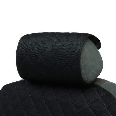 Nabbage on the front seat, velor, black, fasteners, elastic bands-5