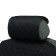 Nabbage on the front seat, velor, black, fasteners, elastic bands