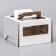 Box for cake 2 windows, with handles, white, 22 x 22 x 15 cm