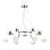 Suspended EVOLUCE lamp. Sle1139-103-06. Gessi. 6x60 watts, E14, 72x72x19 cm, chromium color