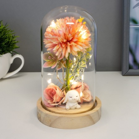 Non-chick "Pion Small" LED from 3xlr1130 batteries pink-beige 9.5x9.5x16.5 cm Risalux 736365-1