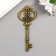 Decor Metal for creativity "Key with crown" under brass (G0111) 8x3 cm