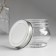 Bank for candles glass with a “rounded” lid is a transparent 200 ml 7x7x7 cm
