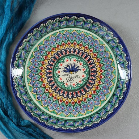 Largan Rishtan ceramics "Patterns", 36 cm, blue-1