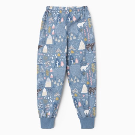 Pajamas for a boy, gray/indigo color, height 122 cm-9