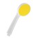 Showing watering can Zein Z0206, 1 mode, plastic, white color with a yellow insert