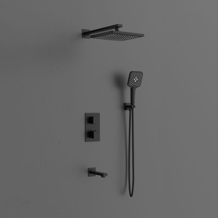 The shower system Vincea NEXT VSFW-1N3TMB, built-in, thermostat, tropical shower, black-1