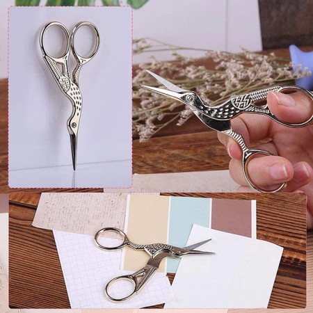 Scissors for needlework "her tsapels", mowed blade, 4.5 ", 11.4 cm, gold color-4