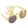 Carnival glasses "Hands", Golden color