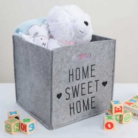 Sweet Home storage basket 30 × 30 × 30 cm, color gray color-5