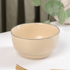 Ceramic “Cream” bowl, 300 ml, 11 × 5.5 cm, beige color