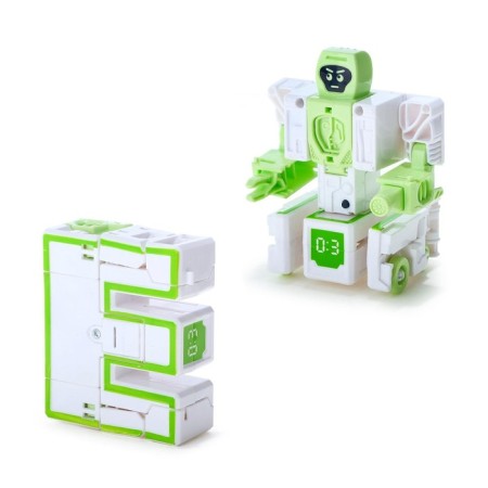 A set of robots "alphabet", transforms, light and sound effects, 6 letters, gather in 1 robot-6