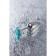 Anal plug Metal by Toyfa, metal, silver with blue rose, d = 27 mm, 8 cm, 48 g 104480
