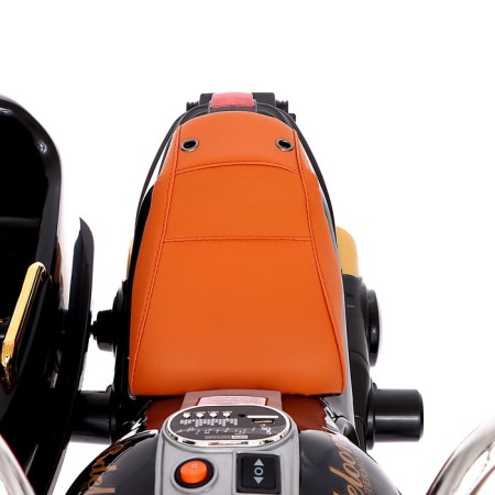 Electric car "Motorcycle Chopper", with a stroller, EVA, black color-2