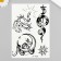 Tattoo on the body black "snakes" 21x14.8 cm