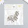 Decor for creativity Metal "Month and Sun" set 7 pcs silver 2.4x2.8 cm