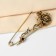 Pin "Rose Flower", 8.5 cm, colored in black gold