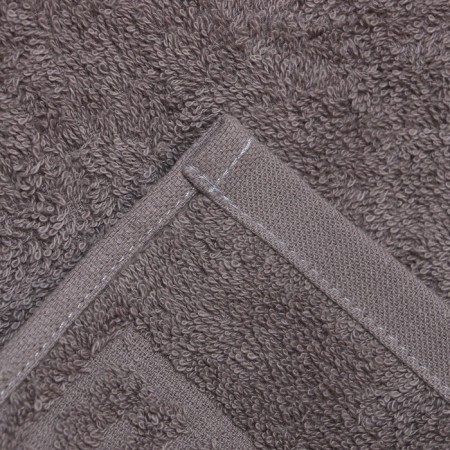 Terry towel with a border 50x90 cm, gray, cotton 100%, 430g/m2-3